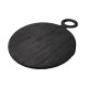 Planche à Servir Ronde Bois de Manguier Noir Brossé 36 cm - Be Home
