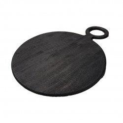 Planche à Servir Ronde Bois de Manguier Noir Brossé 36 cm - Be Home Planche à Servir Ronde Bois de Manguier Noir Brossé 36 cm - Be Home
