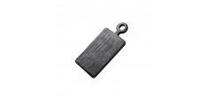 Planche à Servir Rectangulaire Bois de Manguier Noir Brossé 27x12 cm 