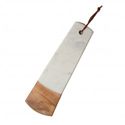 Planche à Servir XL Rectangulaire Marbre et Bois 49x15 cm - Be Home Planche à Servir XL Rectangulaire Marbre et Bois 49x15 cm - Be Home
