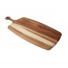 Rechthoekige snij-en serveerplank met handvat van massief acaciahout 59x26 cm