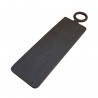 Serveerplank XL rechthoekig geborsteld zwart mangohout 74x21 cm