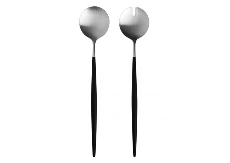 Goa Couverts à Salade Brossés Manche Noir - Cutipol