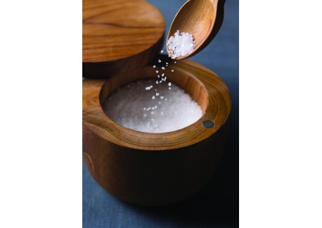Pot à sel Sardy en Faïence avec cuillère en bois