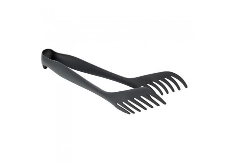 Vintage Pince à Spaghetti Italienne 24 cm Métal Gris Anthracite - Roger Orfèvre