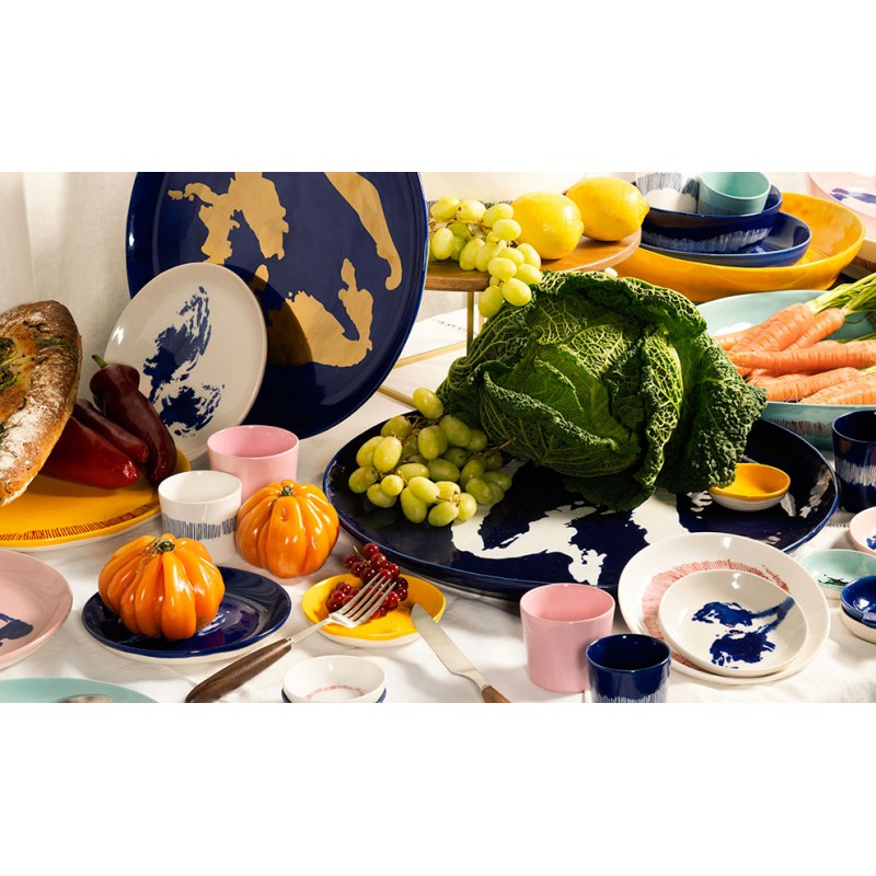 Serax - Ottolenghi Feast Assiette Blanche Artichaut Bleu 19 cm