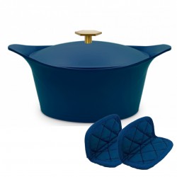 Incroyable Cocotte Anti-Adhésive 28 cm Bleu Myrtille 7 l - Cookut Incroyable Cocotte Anti-Adhésive 28 cm Bleu Myrtille 7 l - Cookut