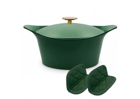 Incroyable Cocotte Anti-Adhésive 28 cm Vert Fougère 7 l - Cookut