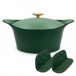 Incroyable Cocotte Anti-Adhésive 28 cm Vert Fougère 7 l - Cookut Incroyable Cocotte Anti-Adhésive 28 cm Vert Fougère 7 l - Cookut