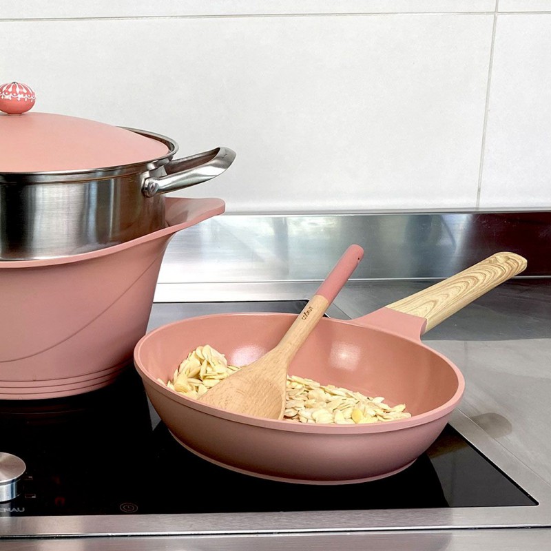 Cookut - Incroyable Cocotte Anti-Adhésive 28 cm Rose Guimauve 7 l