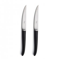 Rib 2 Steakmes Mat Staal Zwart Heft + Doos - Cutipol Rib 2 Steakmes Mat Staal Zwart Heft + Doos - Cutipol