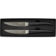 Rib Couteaux à Steak Brossé Manche Noir 2 pces + Coffret - Cutipol