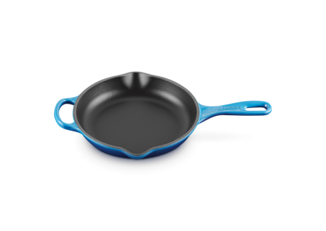 Poêle en Fonte Skillet Rond 26 cm Bleu Azur - Le Creuset