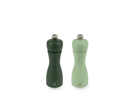 Tahiti Duo Moulins à Poivre et à Sel 15 cm Eau (tons verts) - Peugeot