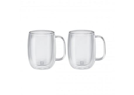 Sorrento Dubbelwandige Cappuccino Tassen met Handvat 350 ml 2 dlg - Zwilling