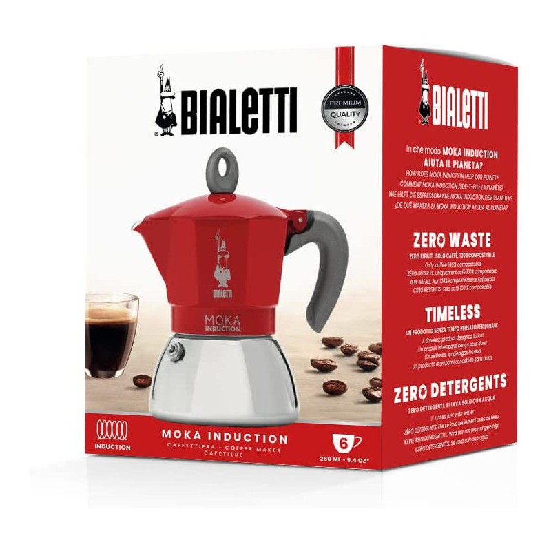 Cafetière Moka italienne 6 tasses à induction