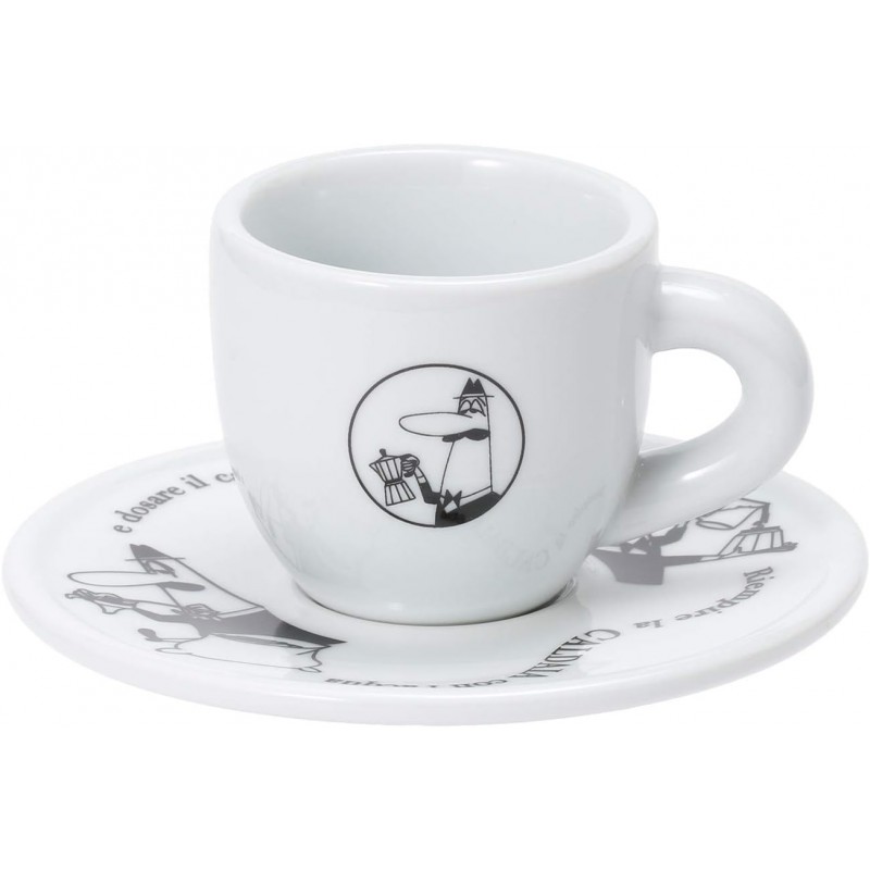 Tasse Bialetti avec soucoupe - porcelaine