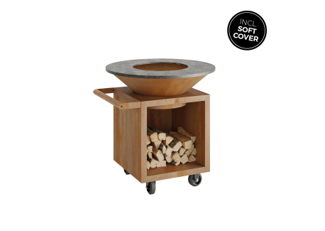 Barbecue Plancha Classic Storage Corten 100 Pro + Housse - Ofyr