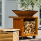 Barbecue Plancha Classic Storage Corten 100 Pro + Hoes - Ofyr