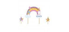 Cake Topper "Joyeux Anniversaire" Thème Licorne