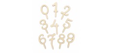 Cake Topper Houten Cijfers 0-9