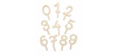 Cake Topper Houten Cijfers 0-9