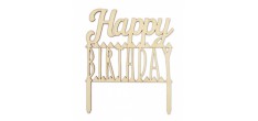 Cake Topper "Happy Birthday" Bois 