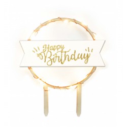 Cake Topper LED "Happy Birthday" - Scrapcooking Cake Topper LED "Happy Birthday" - Scrapcooking