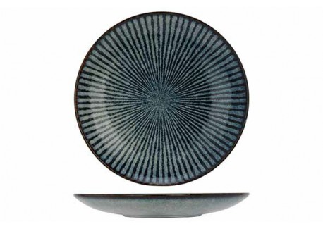 Atlantis Stripe Azuurblauwe Ombré Bord 21,5 cm - Cosy Trendy