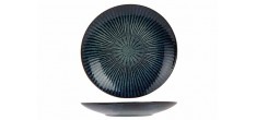 Atlantis Stripe Assiette Plate  Bleu Azur Ombré 27,5 cm