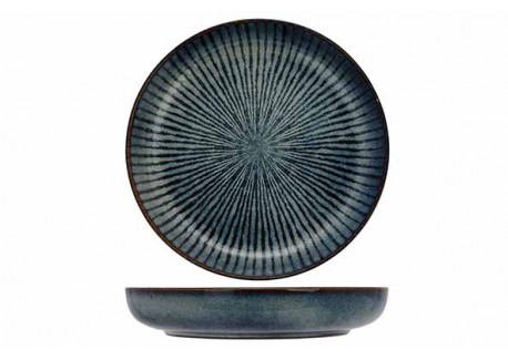 Atlantis Stripe Azuurblauwe Ombré Bord 24 cm - Cosy Trendy