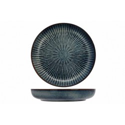 Atlantis Stripe Assiette Creuse Bleu Azur Ombré 24 cm