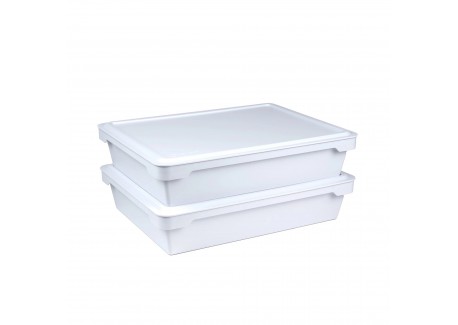 Pizzadeegdozen met Deksel 42x32x9 cm 2 st - Ooni