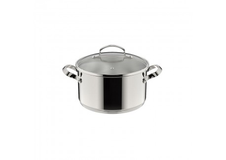 Casserole Lagostina Orchestra Ø26cm - Inox 18/10, Fond Lagotherm 3 Couches, Poignées Rivetées - Idéale Pour Toutes Cuisinières