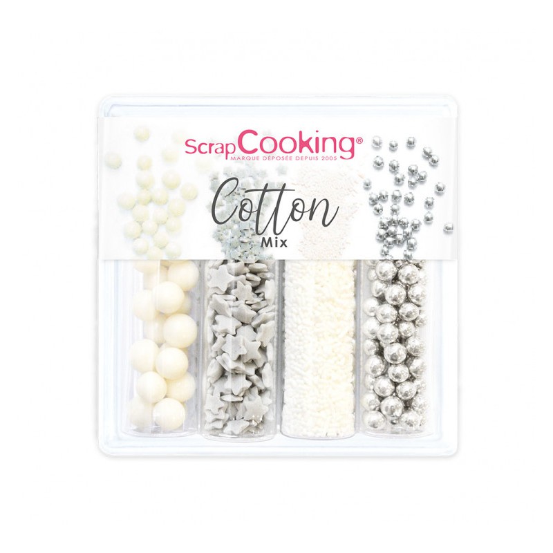 Scrapcooking - Décors Sucrés Cotton Mix 61 g - Les Secrets du Chef