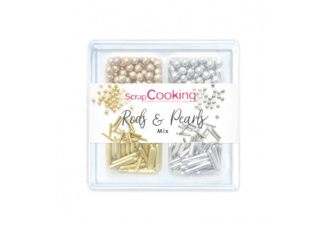 Décors Sucrés Rods & Pearls Mix 66 g - Scrapcooking