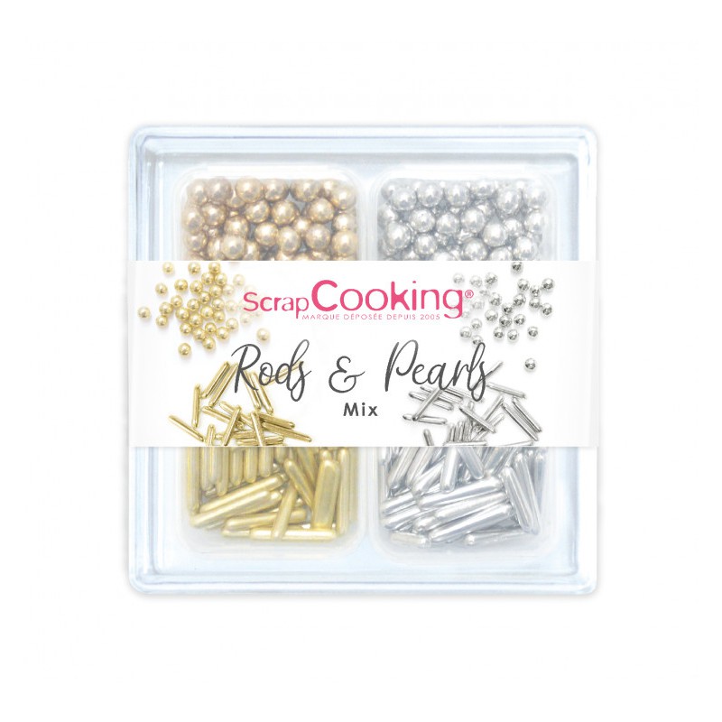 Décors Sucrés Rods & Pearls Mix 66 g  - Scrapcooking
