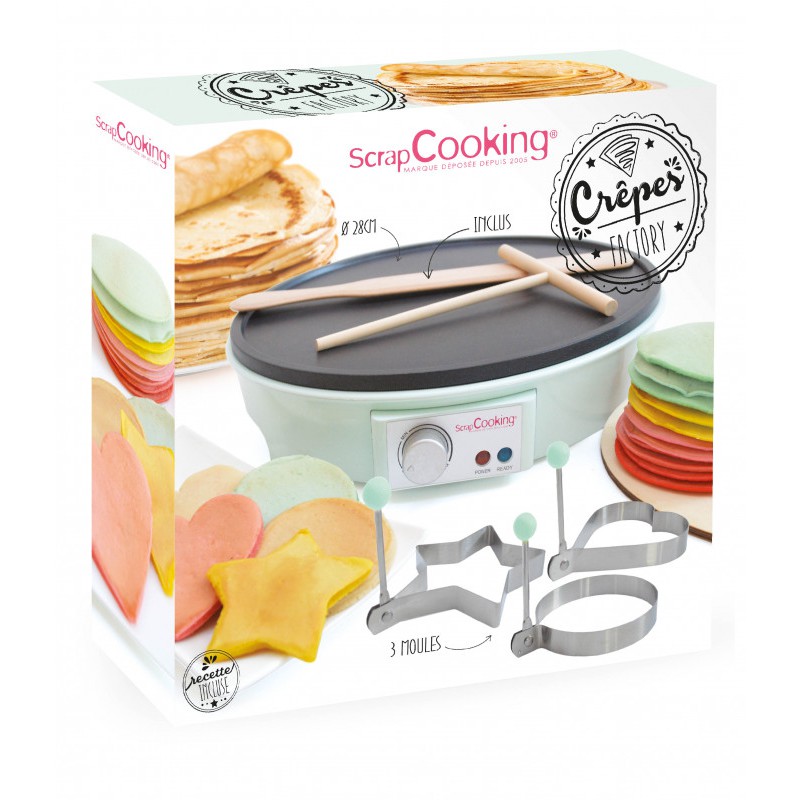 Crêpes Factory Appareil à Crêpes Electrique 28 cm