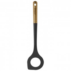 Cuillère à Risotto Silicone Noir Manche Bois 31 cm - Staub Cuillère à Risotto Silicone Noir Manche Bois 31 cm - Staub