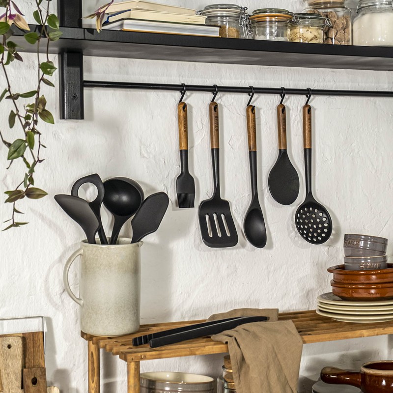 Cuillère à la louche en silicone, louches de soupe de cuisine sans