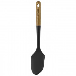 Spatule silicone Noir Manche Bois 30 cm - Staub Spatule silicone Noir Manche Bois 30 cm - Staub