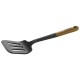 Spatule Ajourée Silicone Noir Manche Bois 31 cm - Staub