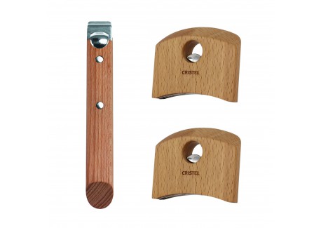 Casteline Verwijderbare Pannen- en Handgreepset Beukenhout 3 pcs - Cristel