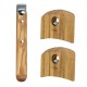 Casteline Set Poignée et Manches Amovibles Bois d'Olivier 3 pcs - Cristel