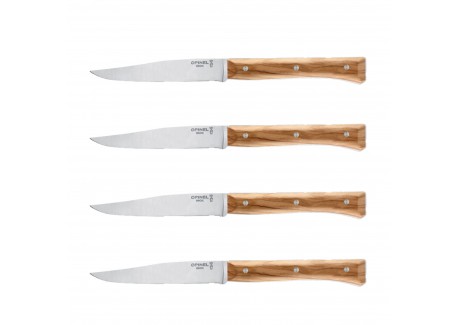 Coffret Couteaux de Table "Facette" Olivier 4 pcs - Opinel