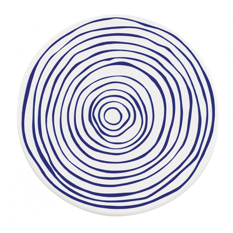 Dessous de plat en olivier motif spirale
