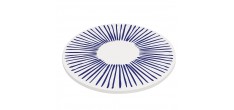 Nordic Sous Plat Rond en Céramique Lines 20 cm