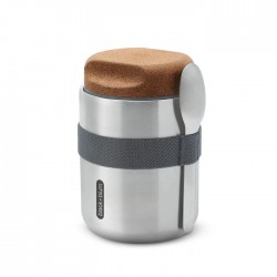 Thermos RVS Lunchbox met Elastiek Grijs 550 ml - Black+Blum Thermos RVS Lunchbox met Elastiek Grijs 550 ml - Black+Blum