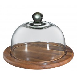 Plateau à Fromage Rond Bois Acacia avec Cloche en Verre 30 cm - Zassenhaus Plateau à Fromage Rond Bois Acacia avec Cloche en Verre 30 cm - Zassenhaus