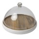 Plateau à fromage Rond Bois de Manguier avec Cloche en Verre 32,5 cm - Be Home